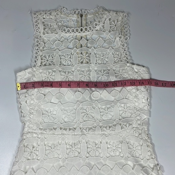 Lulus Women's White Crochet Sleeveless Dress Size Small S - Picture 6 of 10